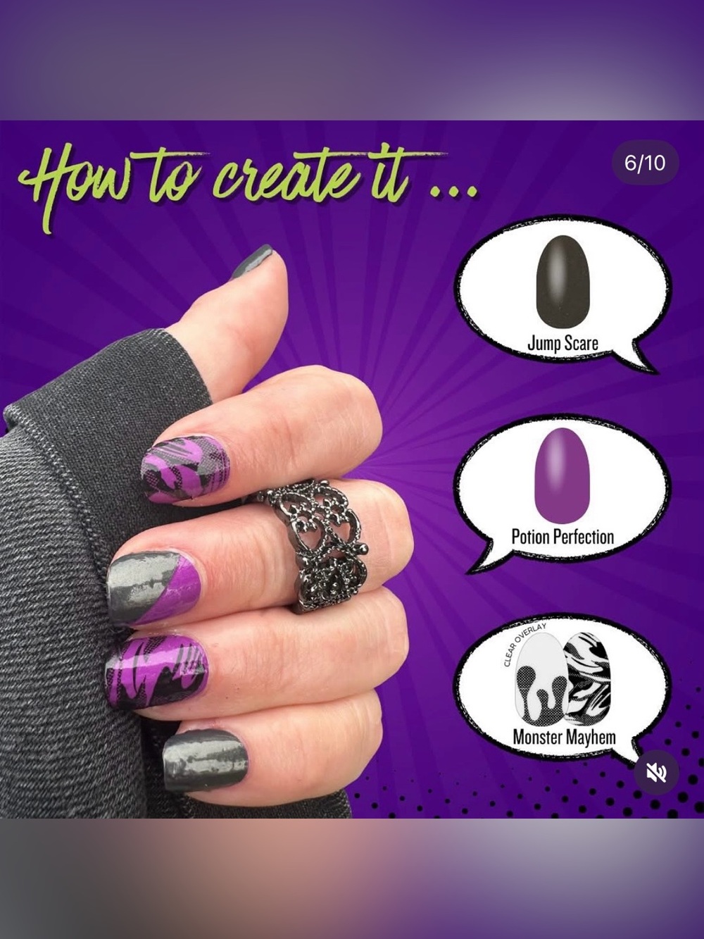 Color Street Mixed Mani Set: A Ghoulish Gathering | Halloween Orange Spiderweb - Picture 13 of 15